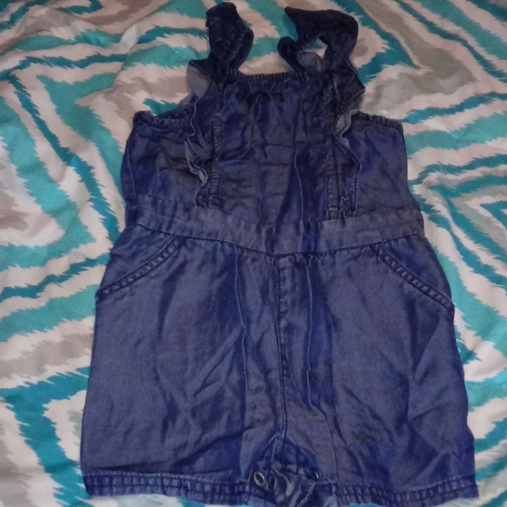Toddler Blue Jean Colored Romper